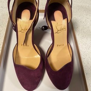 Christian Louboutin Aketi 100 Veau Velours Merlot